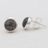 Tourmalated Quartz Silver Stud Earrings