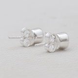925 Sterling Silver Garnet Stud Earrings