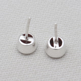 925 Sterling Silver Garnet Stud Earrings