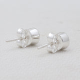 925 Sterling Silver Garnet Stud Earrings
