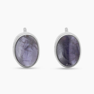 Iolite Silver Studs Earrings
