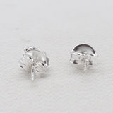 Meteorite Silver Stud Earrings