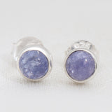 Tanzanite Silver Studs Earrings