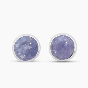 Tanzanite Silver Studs Earrings