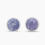 Tanzanite Silver Studs Earrings
