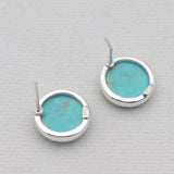 925 Sterling Silver Mexican Turquoise Earrings