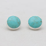 925 Sterling Silver Mexican Turquoise Earrings