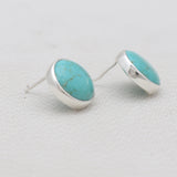 925 Sterling Silver Mexican Turquoise Earrings