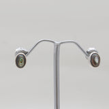 Abalone Shell Silver Stud Earrings