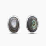 Abalone Shell Silver Stud Earrings