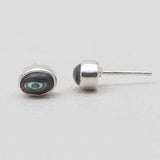 Abalone Shell Silver Stud Earrings