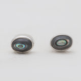 Abalone Shell Silver Stud Earrings