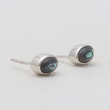 Abalone Shell Silver Stud Earrings