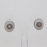 Solar Ice Quartz Silver Stud Earrings
