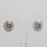 Solar Ice Quartz Silver Stud Earrings