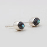 Abalone Shell Silver Stud Earrings