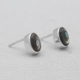 Abalone Shell Silver Stud Earrings