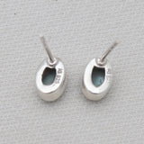 Abalone Shell Silver Stud Earrings