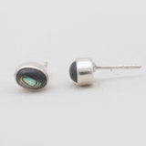 Abalone Shell Silver Stud Earrings
