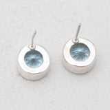 Blue Topaz Silver Stud Earrings