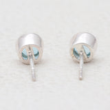 Blue Topaz Silver Stud Earrings