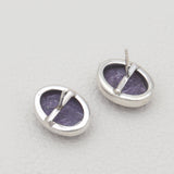 Charoite Silver Earrings