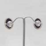 Charoite Silver Earrings