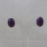 Charoite Silver Earrings