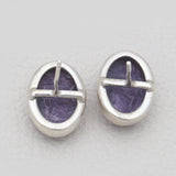 Charoite Silver Earrings