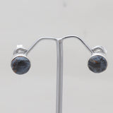 Pietersite Jasper Silver Stud Earrings