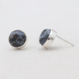 Pietersite Jasper Silver Stud Earrings
