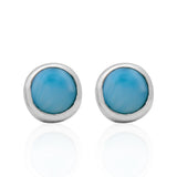 Larimar Silver Earrings