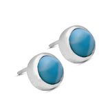 Larimar Silver Earrings