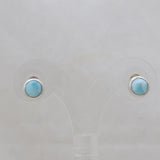 Larimar Silver Earrings