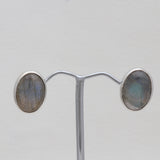 Labradorite Silver Stud Earrings