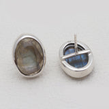 Labradorite Silver Stud Earrings