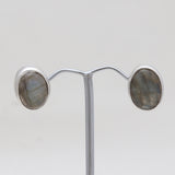 Labradorite Silver Stud Earrings