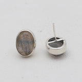 Labradorite Silver Stud Earrings