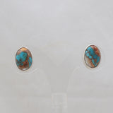 Spiny Oyster Turquoise Silver Earrings