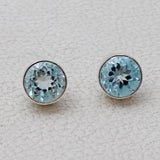 Blue Topaz Silver Earrings