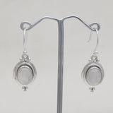 Natural Crystal Silver Earring