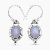 Natural Crystal Silver Earrings