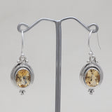 Natural Crystal Silver Earring