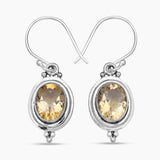 Natural Crystal Silver Earrings