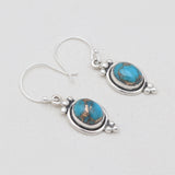 Natural Crystal Silver Earrings
