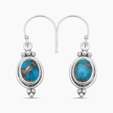 Natural Crystal Silver Earrings