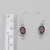 Natural Crystal Silver Earrings