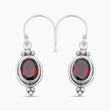 Natural Crystal Silver Earrings