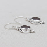 Natural Crystal Silver Earrings