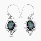 Natural Crystal Silver Earrings